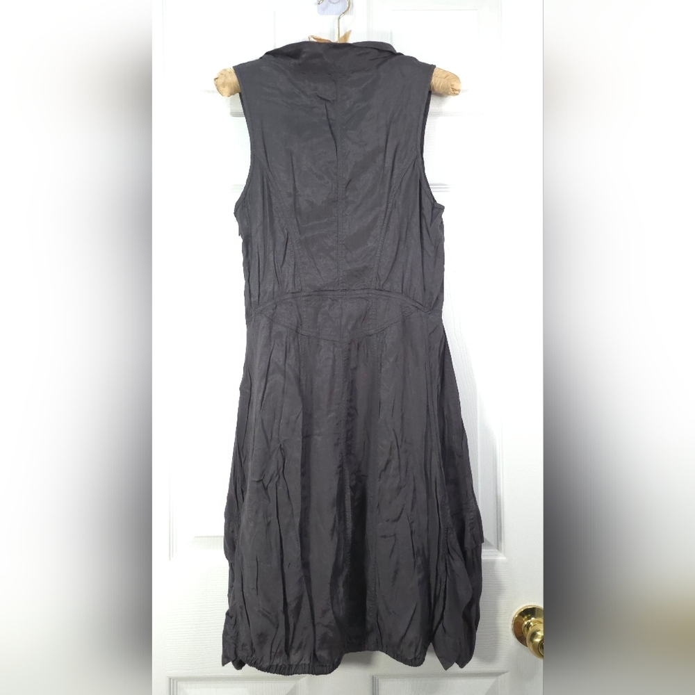 Firetrap Shimmering Charcoal Viscose Bubble Hem Mini Dress - Size S/M - Picture 4 of 8